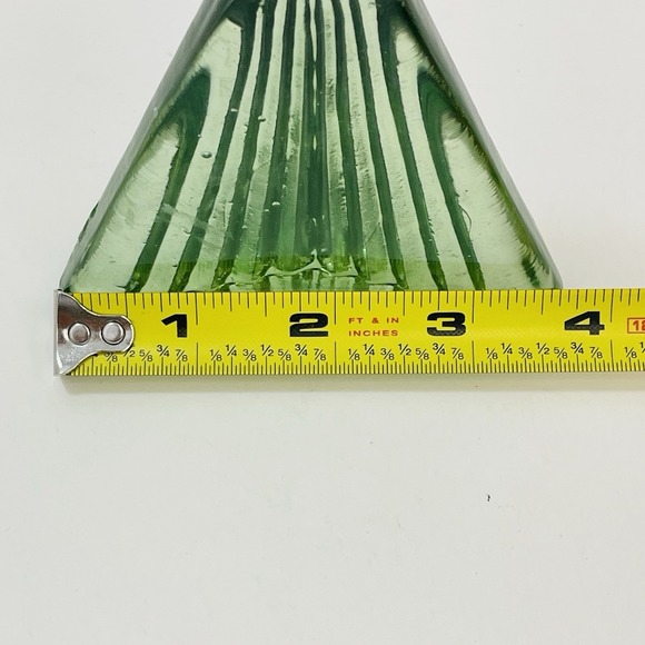 Thuringian Lauscha Glassworks Angel Pleated Shirt Figurine Forest Glass Green - Picture 9 of 9